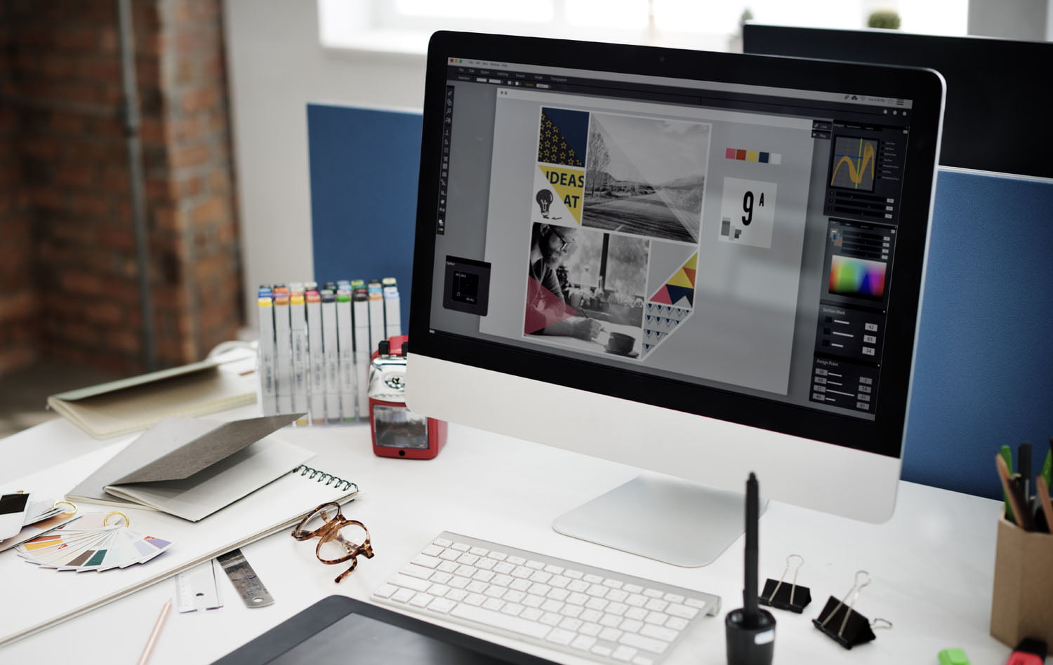 Design Studio Creativity Ideas Wood Palette Decoration Concept